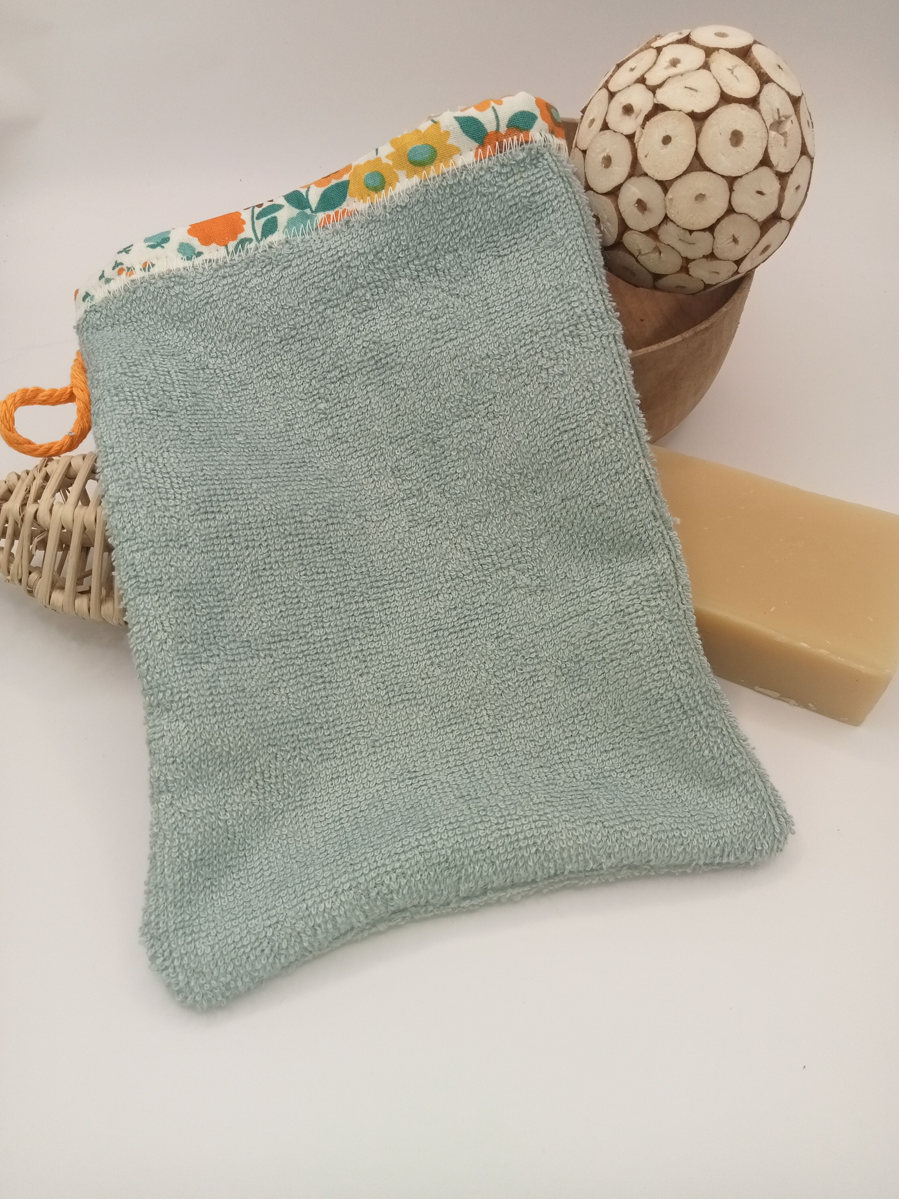 Guanto da lavaggio in bambù bifacciale