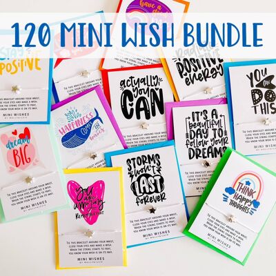 120 POSITIVITY MINI WISH BRACELET BUNDLE__Child