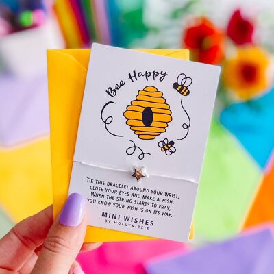 Bee Happy Mini Wish Bracelet