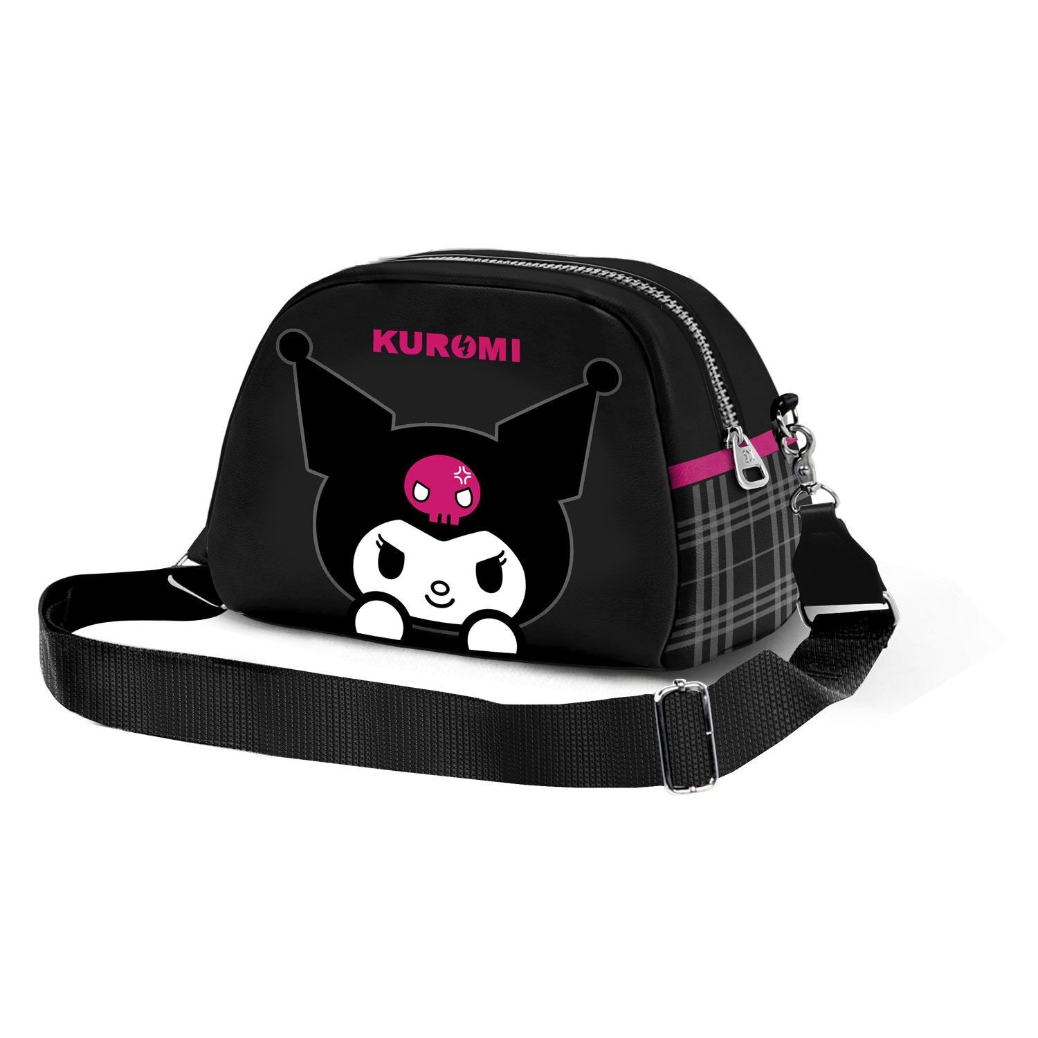 Borsa a tracolla Hello Kitty Kuromi Skull Bowling Lite, nera
