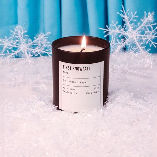 First Snowfall Glass Candle