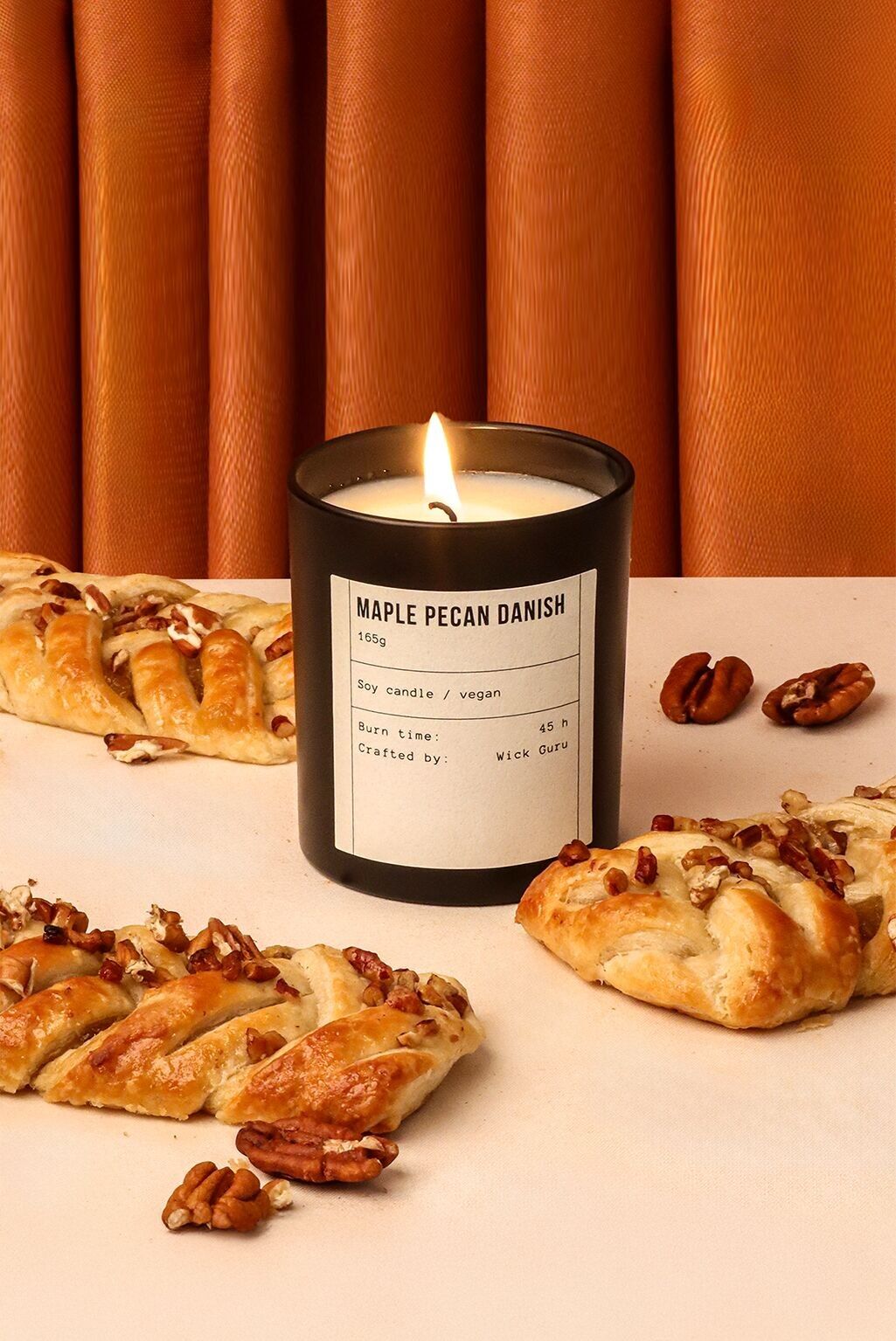 Candela danese all'acero e noci pecan - Profumo di pasticceria e sciroppo d'acero