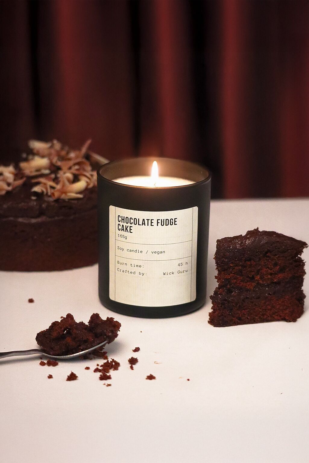 Duftkerze für Schokoladen-Fudge-Kuchen – Intensiver Kakao- und Fudge-Duft