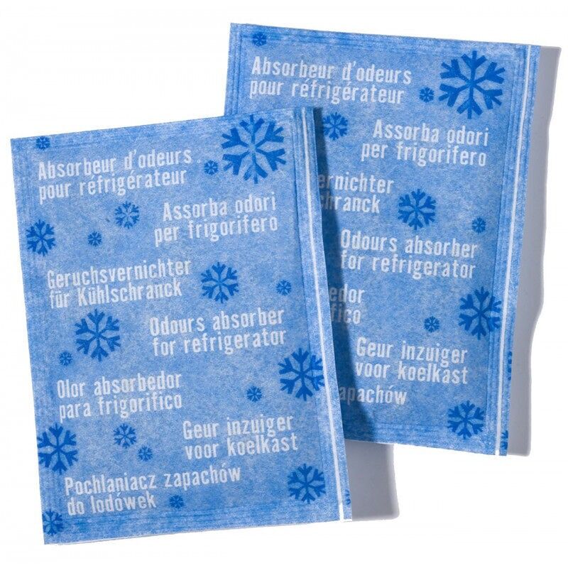 Assorbiodori per frigorifero 100% naturale - Confezione da 2 con supporto - Elimina i cattivi odori e purifica l'aria