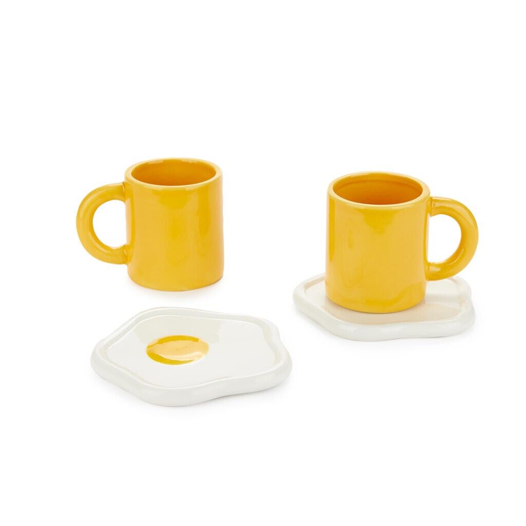 Set coffee cups / Set coffee cups Sunny Side Up X 2