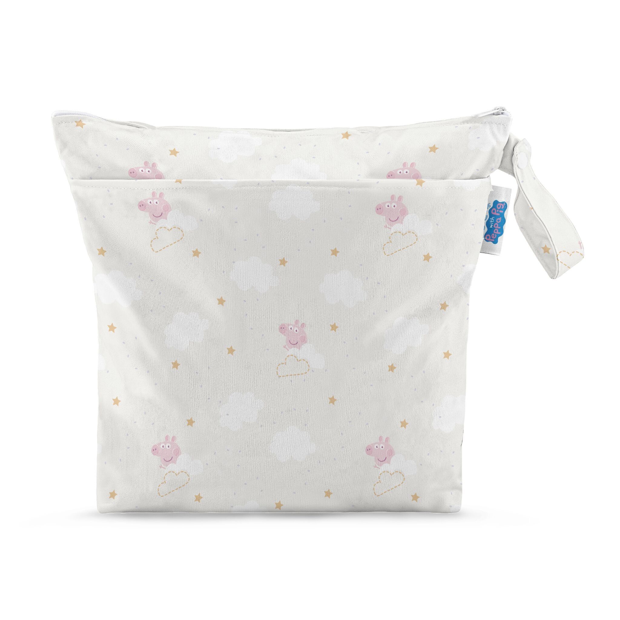 Peppa Pig Grab & Go Nappy Wet Bag - Peppa Clouds