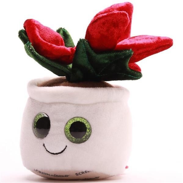Schmoozies Evergreenies Poinsettia - Peluche - Nettoyant pour écrans