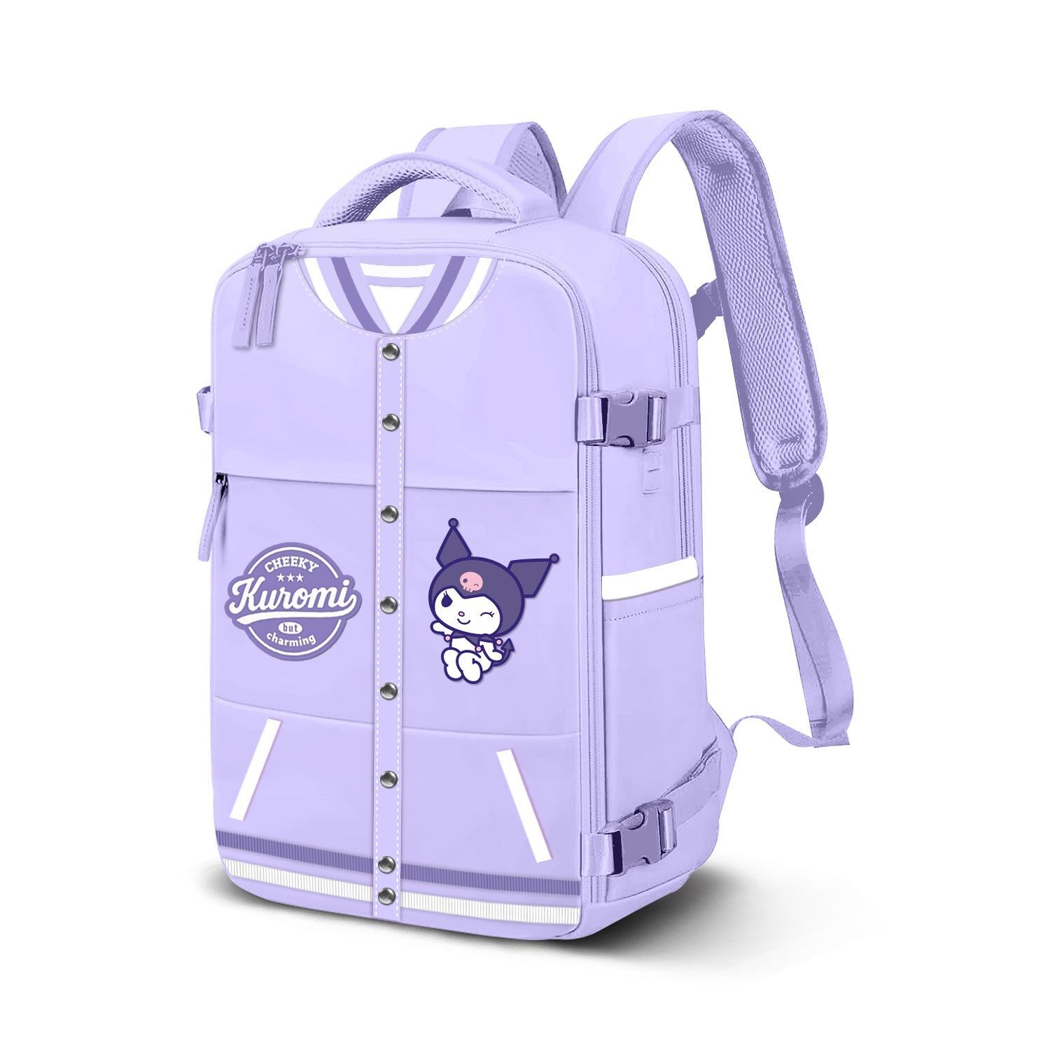 Zaino Hello Kitty Kuromi Varsity-Mercury 2.0 Travel Cabin Airplane 40x20x25cm, Malva