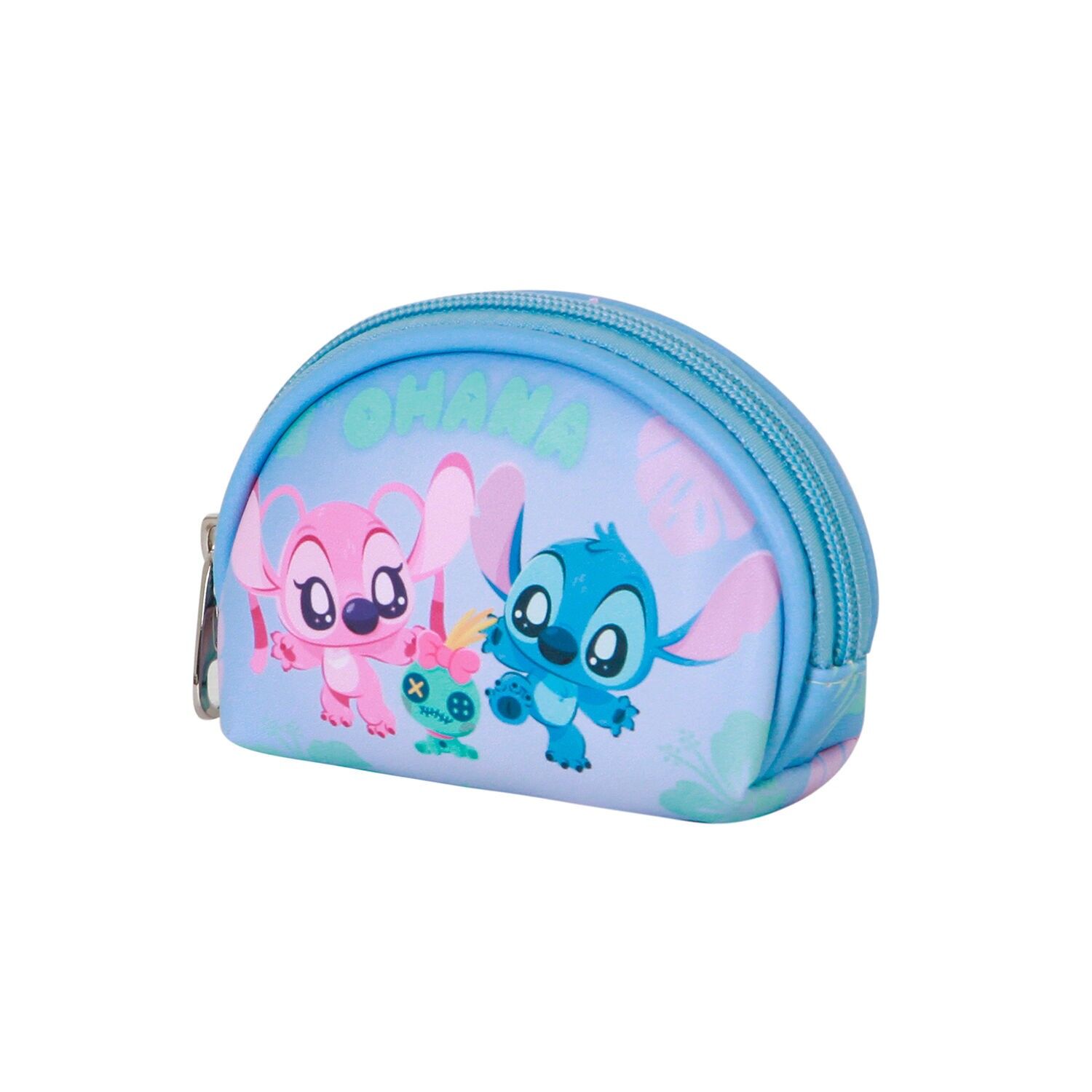 Disney Lilo & Stitch Jolly Oval Casual Portamonete, Blu