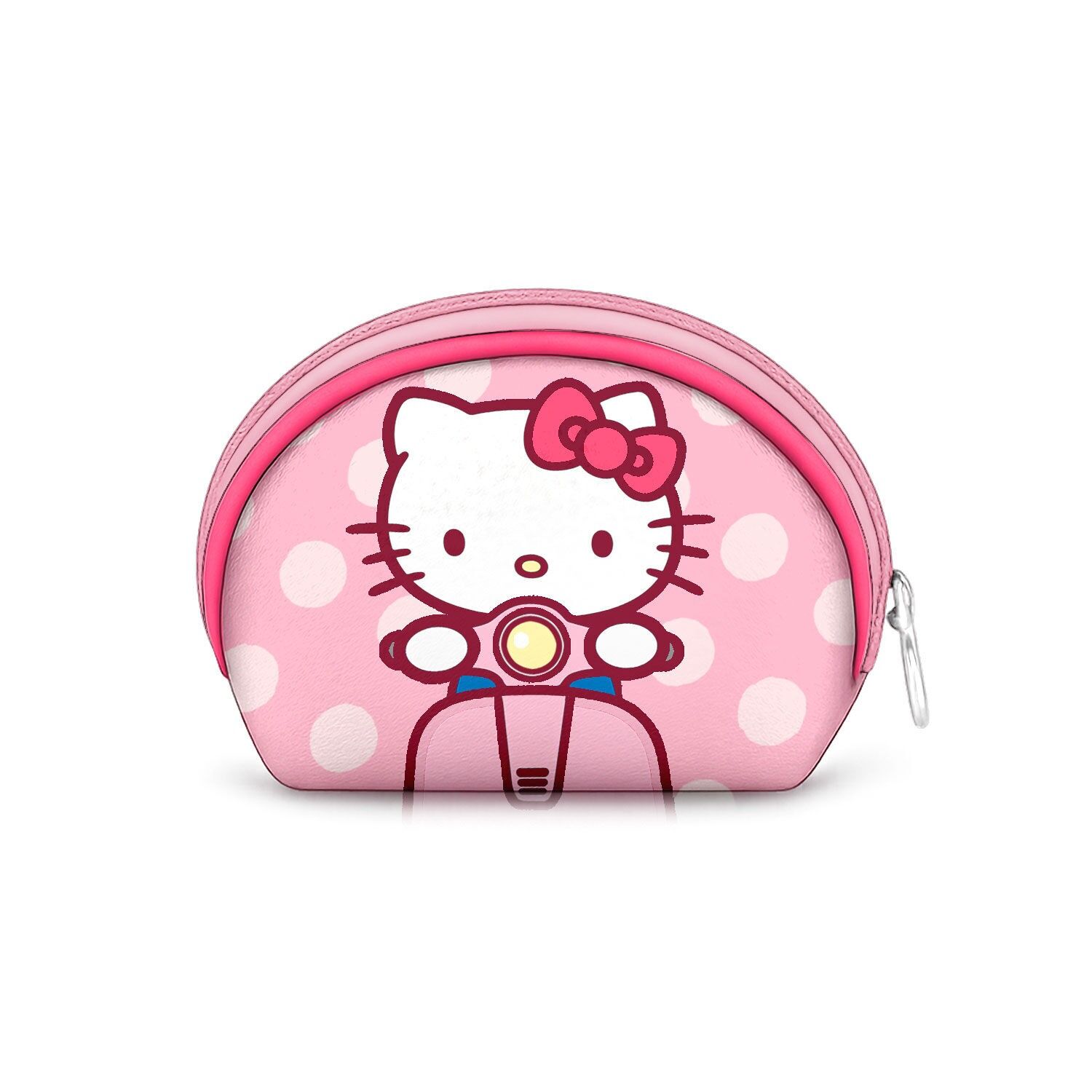Portamonete ovale casual Hello Kitty Motorcycle, rosa