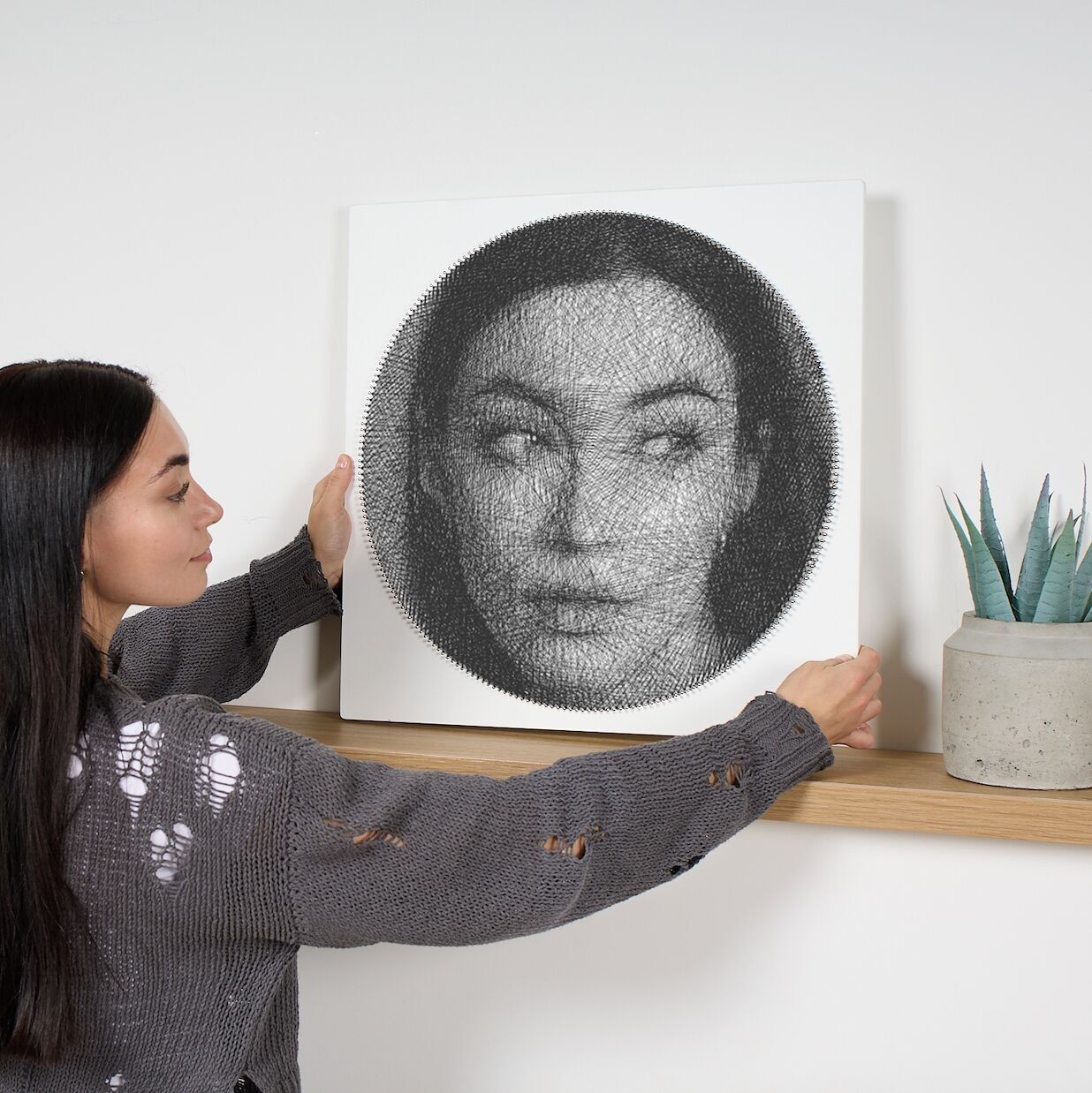 Let’s String — a DIY kit that turns your photo into string art. A perfect gift 🎁