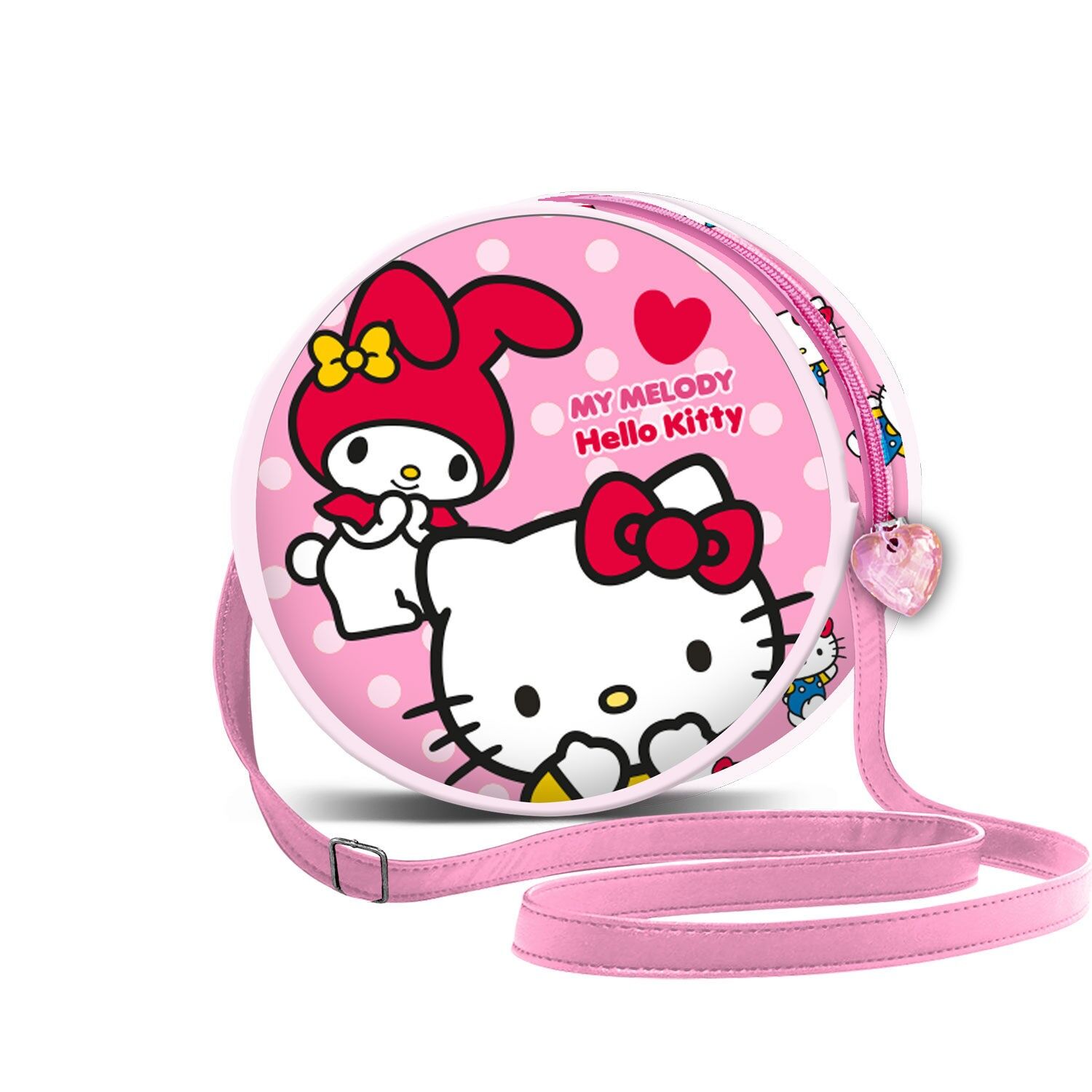 Borsa a tracolla rotonda Hello Kitty Lovely, rosa