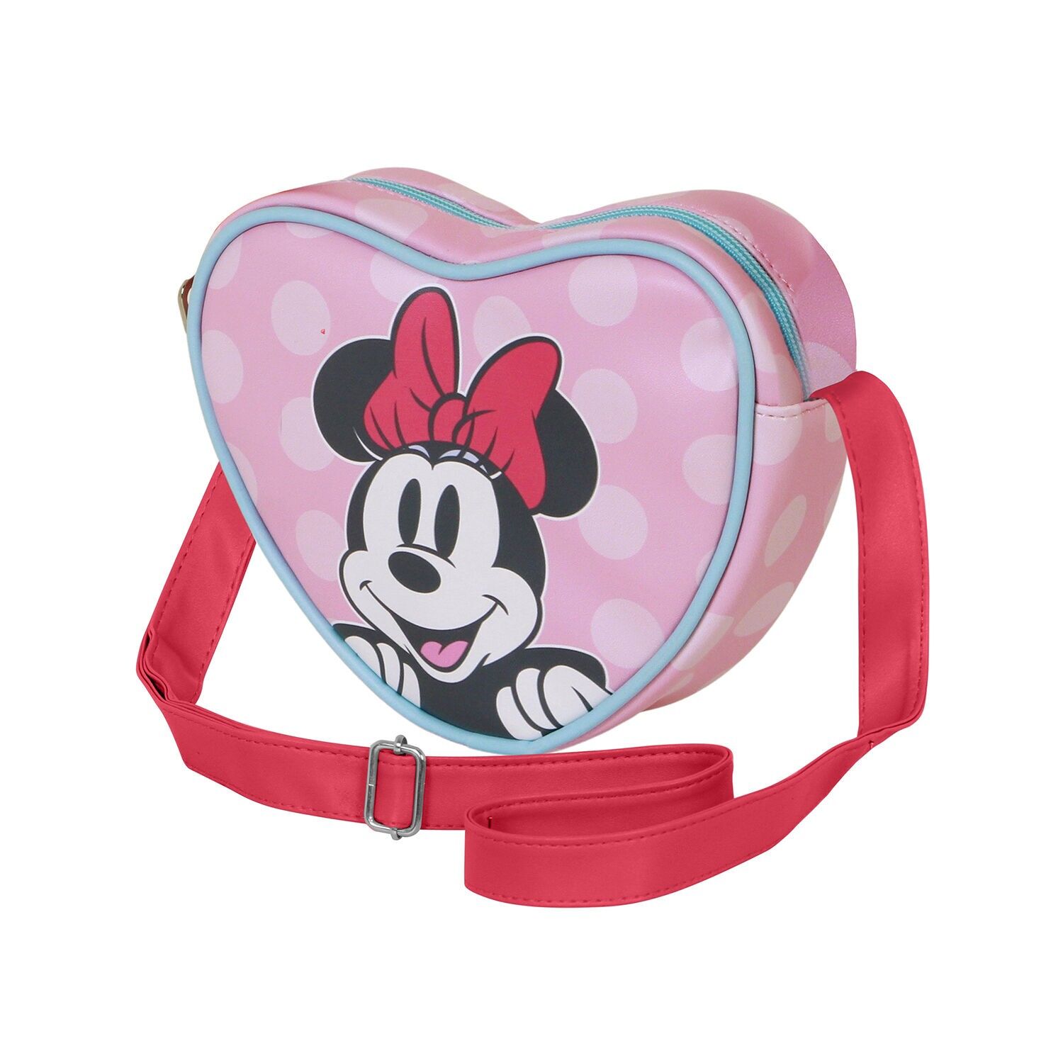 Borsa a tracolla casual Disney Minnie Mouse Ribbon Heart, rosa