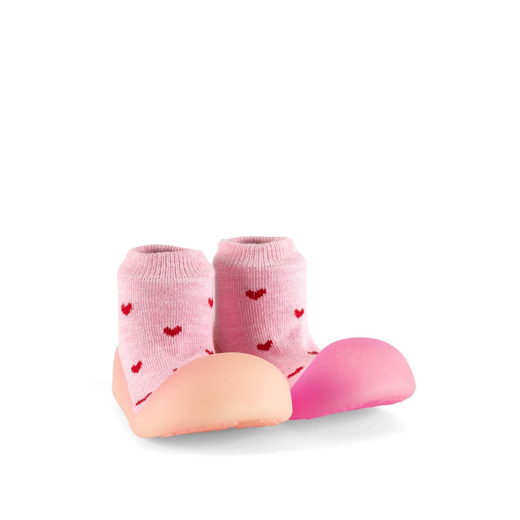 Babyschuhe, die im Sonnenlicht die Farbe wechseln Herz Großzehen Chamäleon