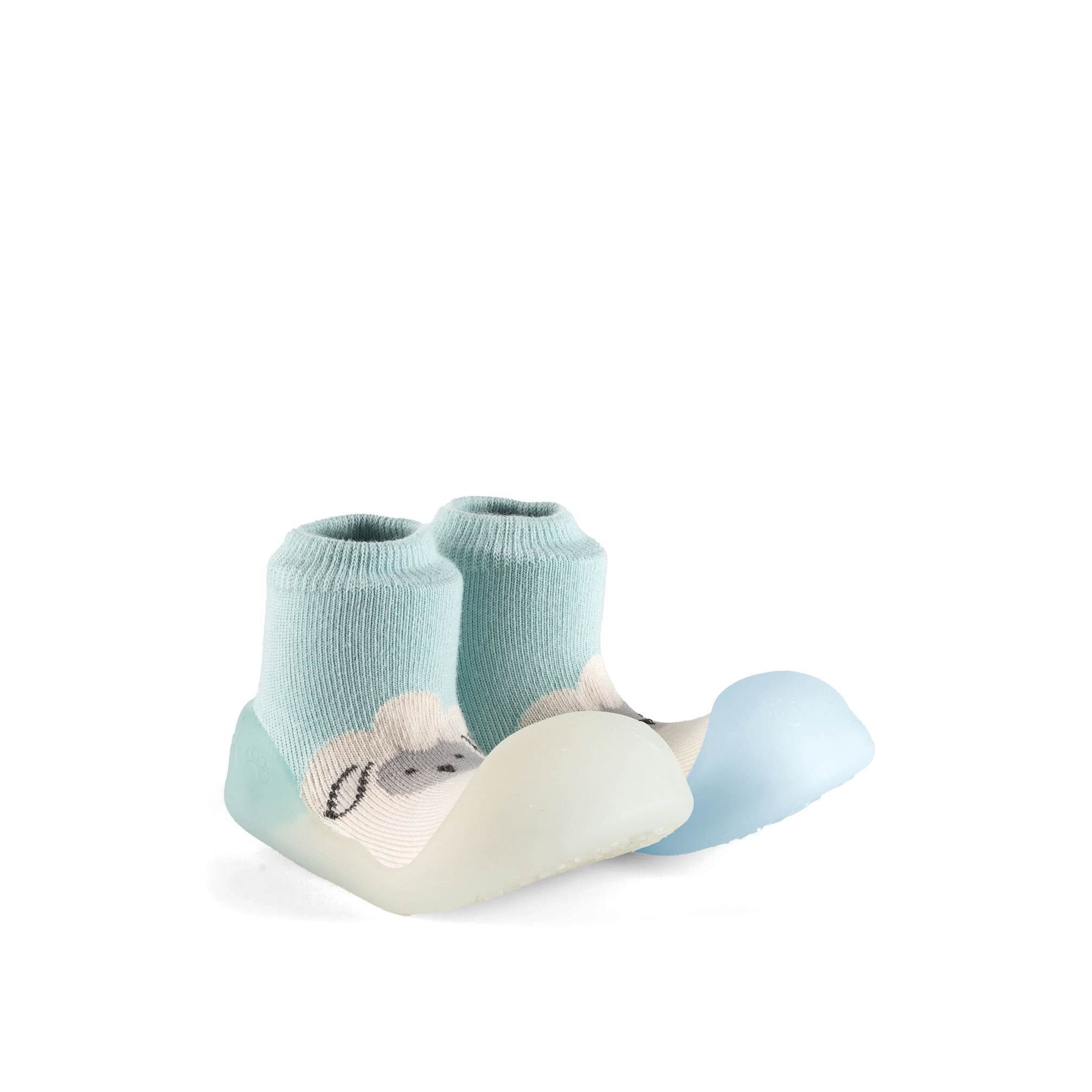 Babyschuhe, die im Sonnenlicht die Farbe wechseln (Schafsgroßzehen-Chamäleon)