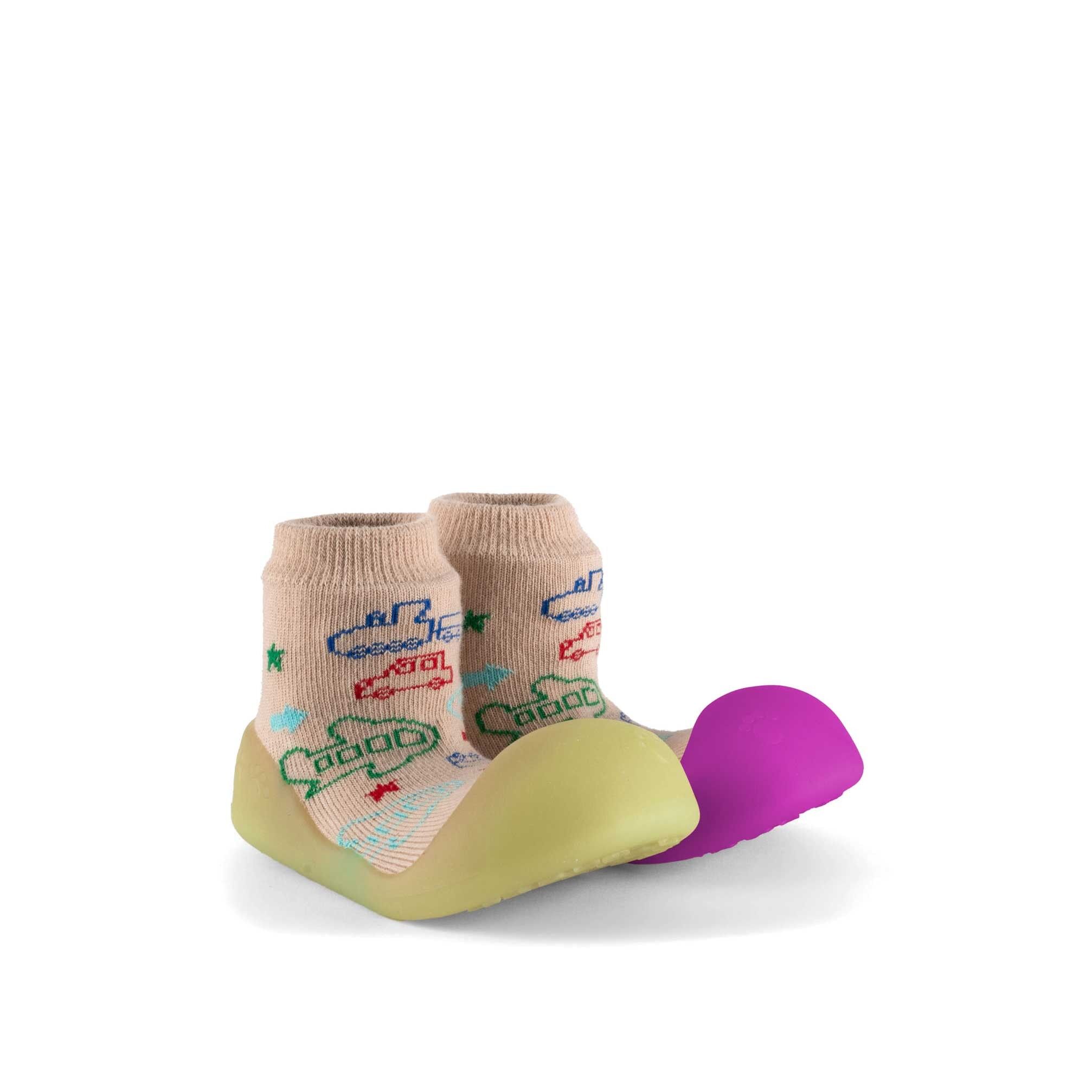 Babyschuhe, die im Sonnenlicht die Farbe ändern Fahrzeug Großzehen Chamäleon