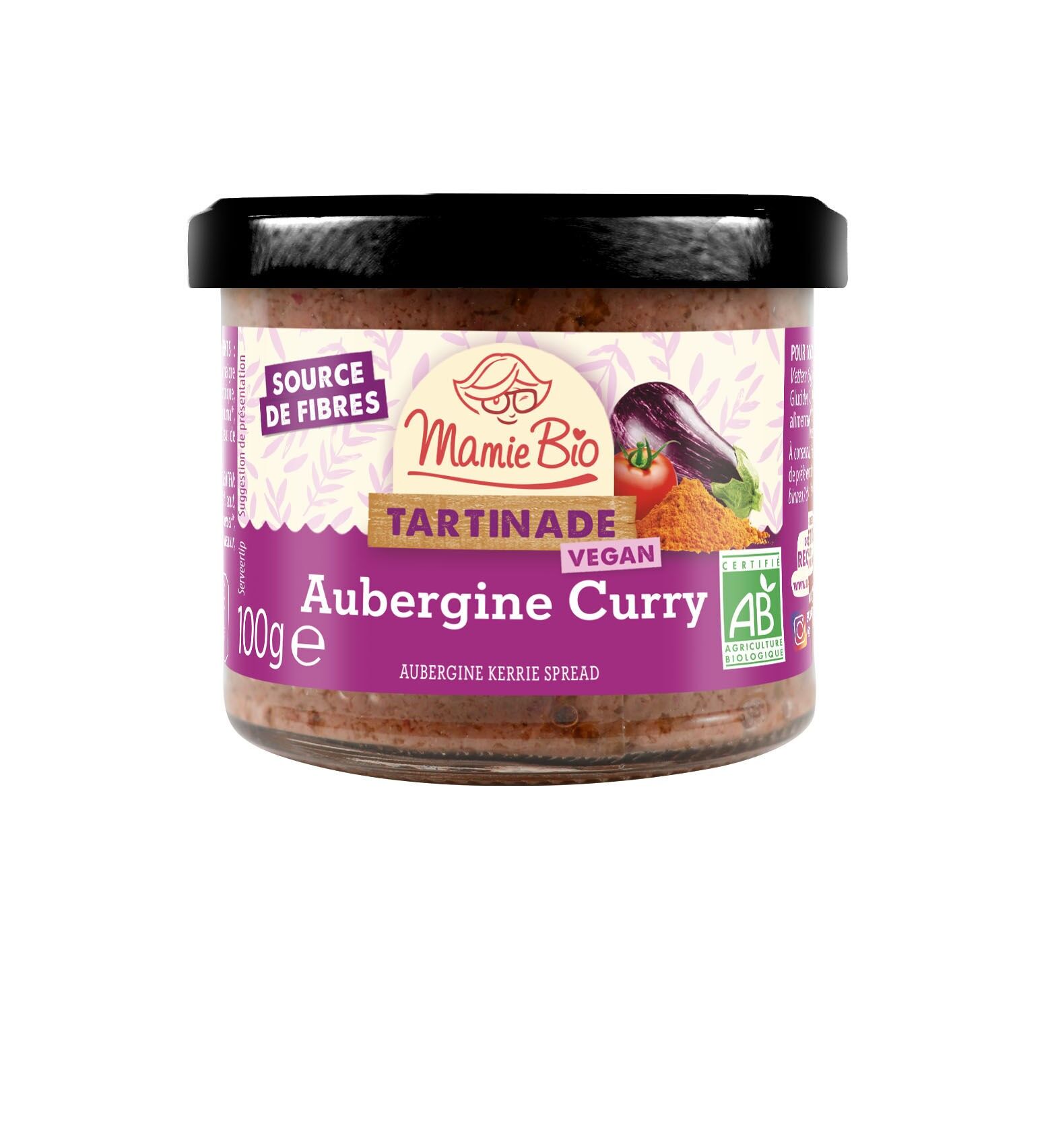 Mamie Bio - Auberginenaufstrich mit Curry 100 g
