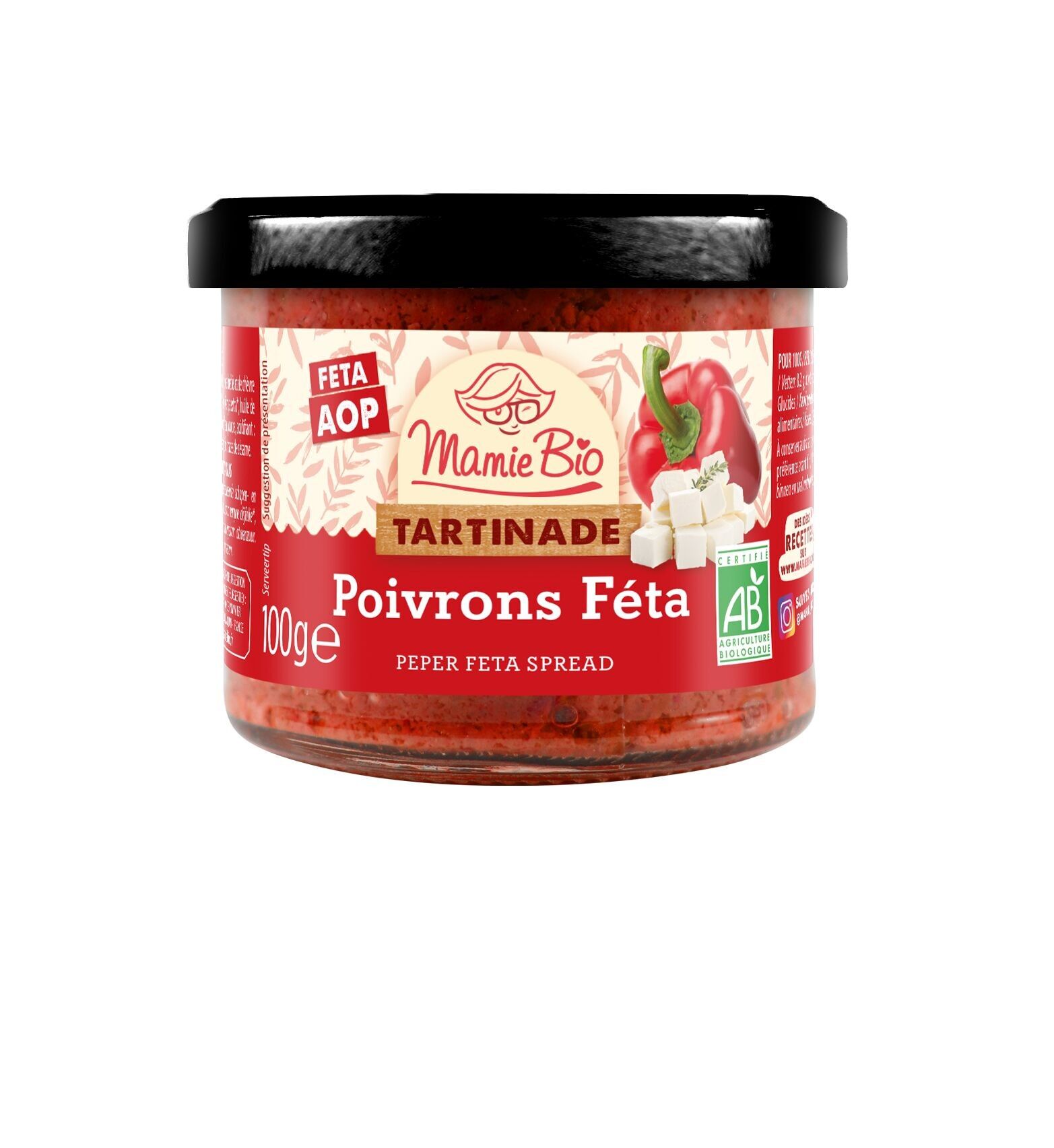 Mamie Bio – Paprika-Feta-Aufstrich (AOP) 100 g