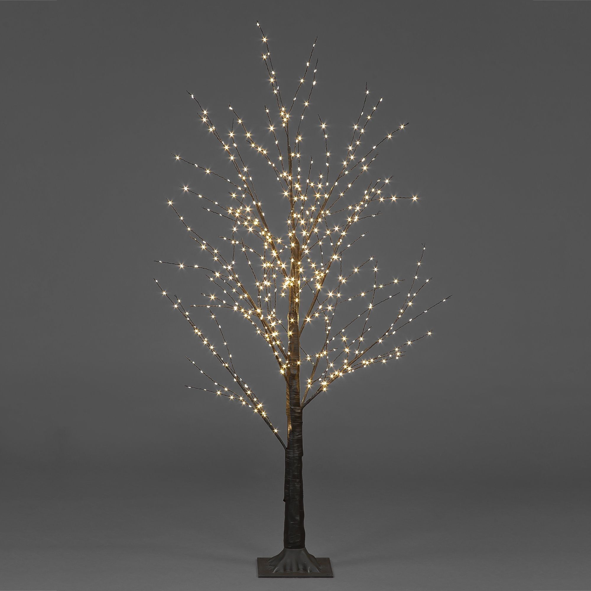1.Albero di Natale Micro Dot nero da 2 m/4 piedi con 500 LED statici bianchi caldi