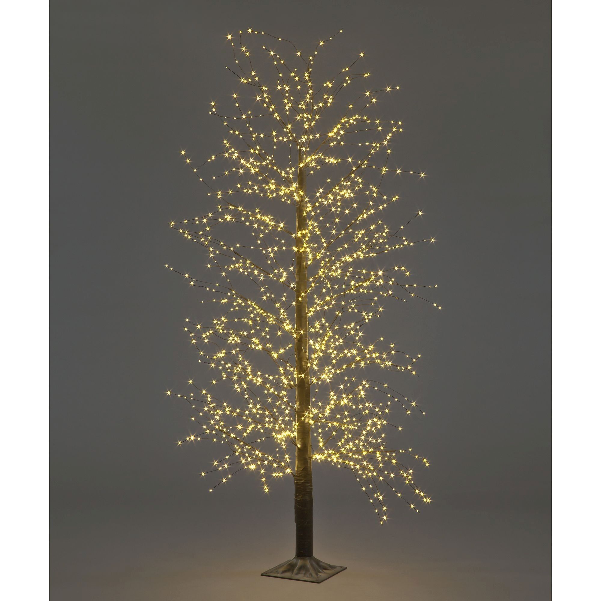 2.1m/7ft Black Micro Dot Christmas Tree with 1700 warm white static leds