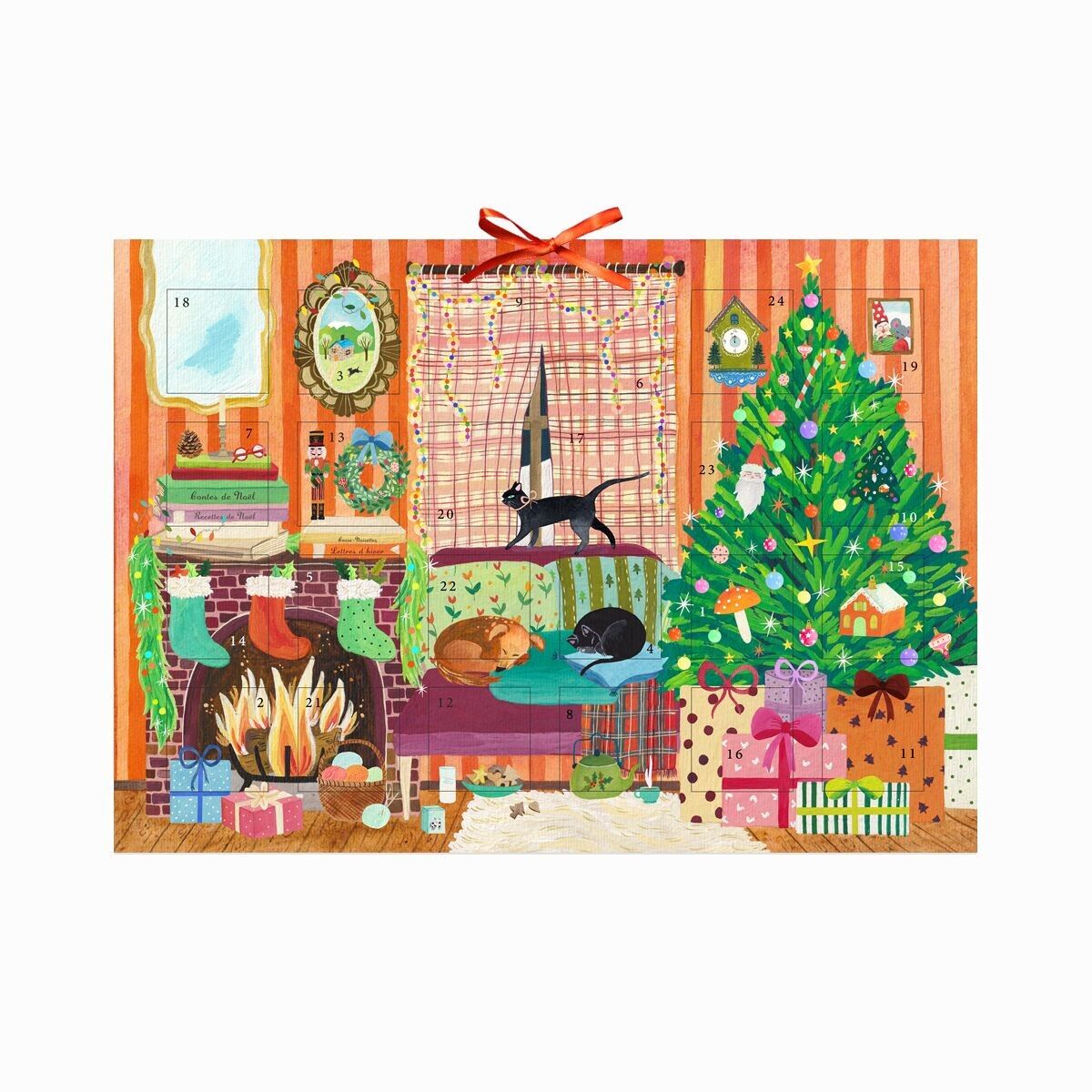 calendario dell'avvento illustrato fiera di Natale