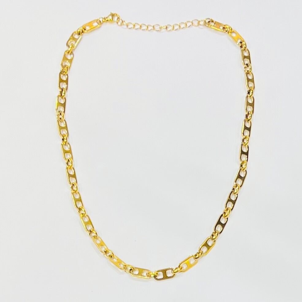 Collana girocollo in acciaio con maglie di ancoraggio