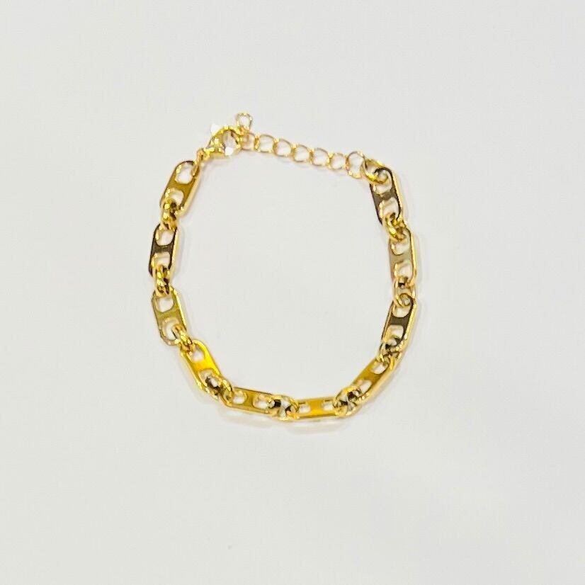 Bracciale in acciaio con maglie di ancoraggio