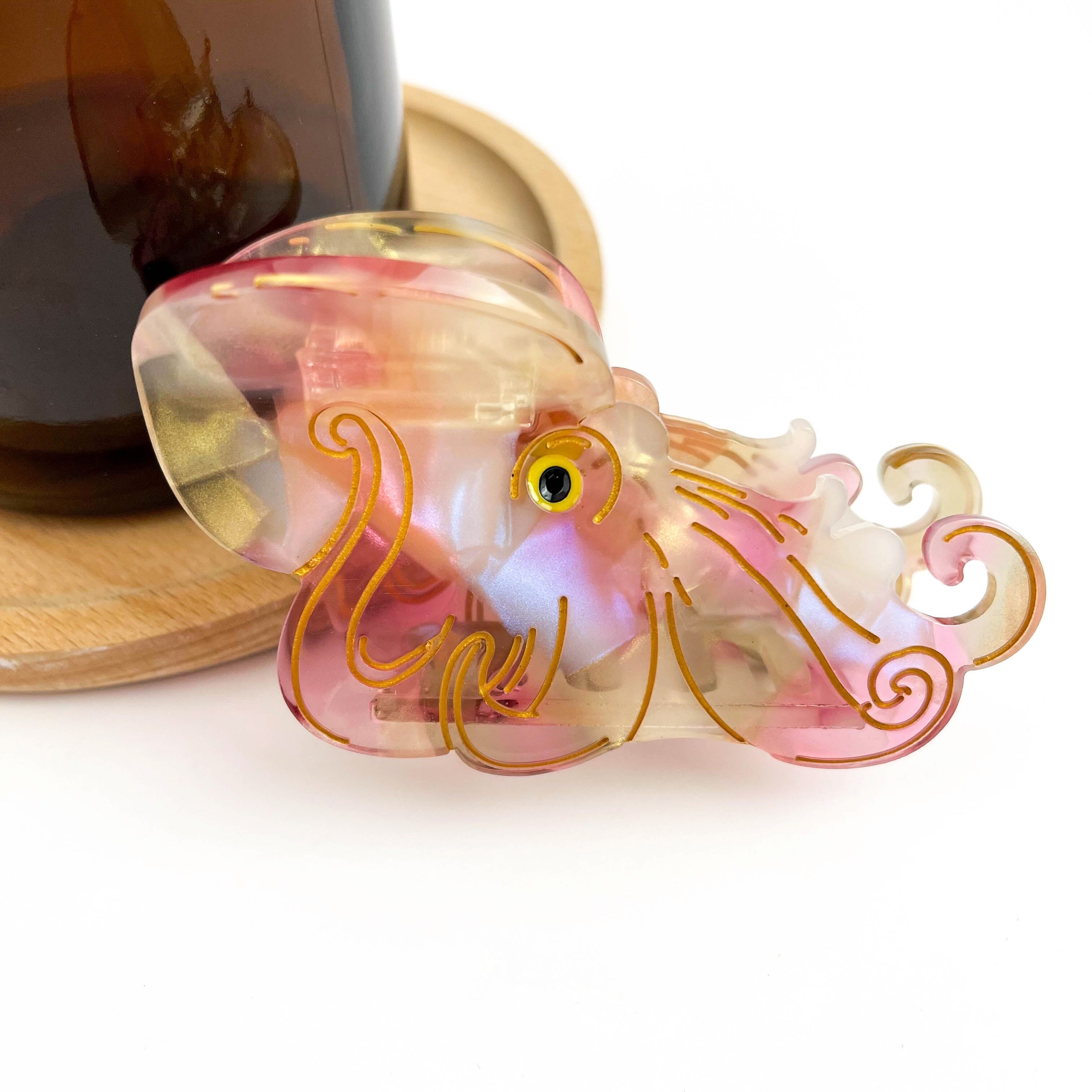 Iridescent Octopus Color-Changing Hair Claw Clip