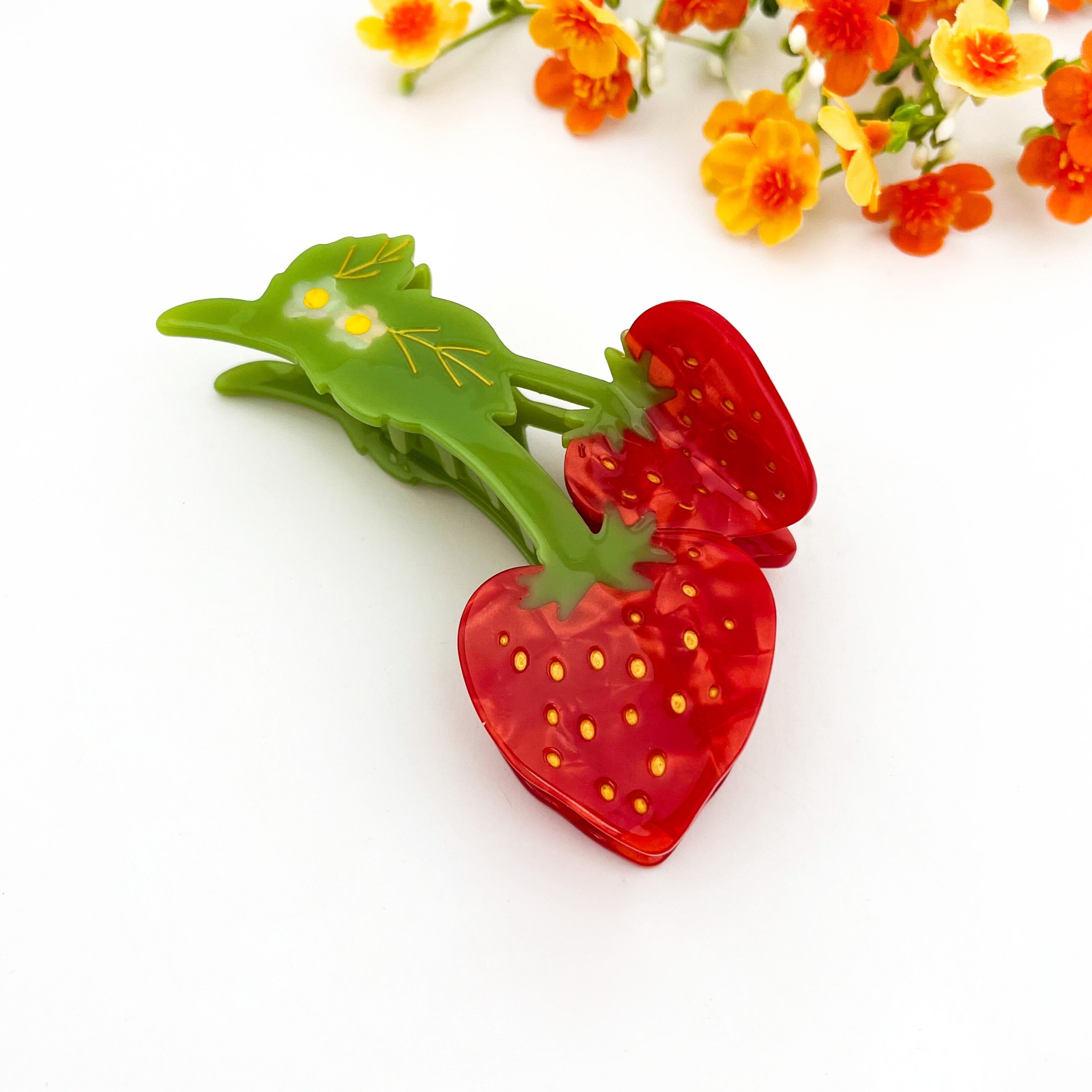 Strawberry Fruit Acetate Hair Claw Clip