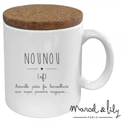Mug "Définition nounou" avec son couvercle en liège