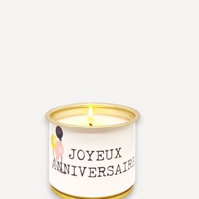 Vela vegetal Feliz Cumpleaños - Flor de Cerezo
