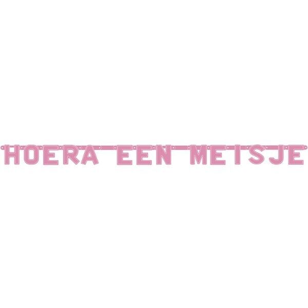 Letterbanner Hoera een Meisje