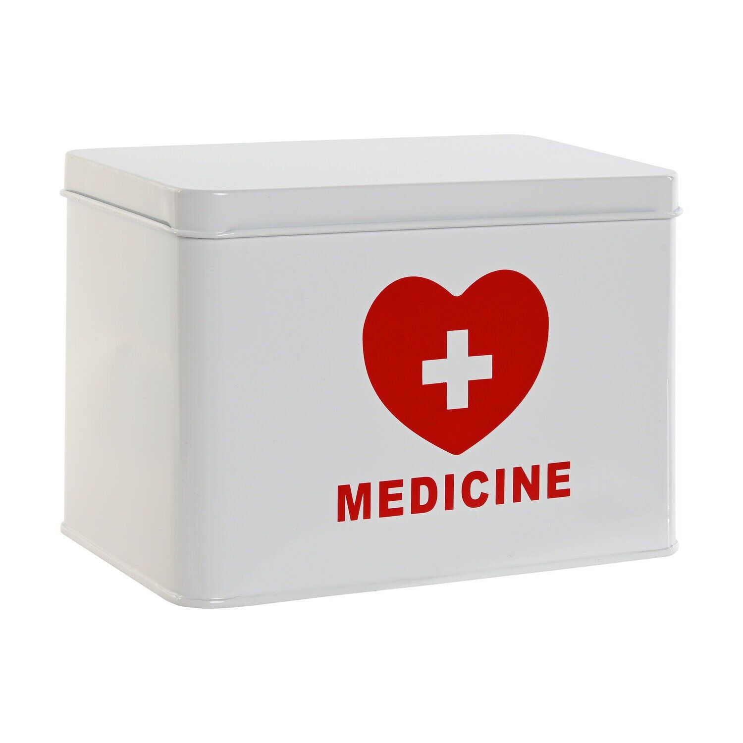 Trousse de premiers secours en métal 20,5 x 12,5 x 14,5 cm, 4 L, blanche PB217592