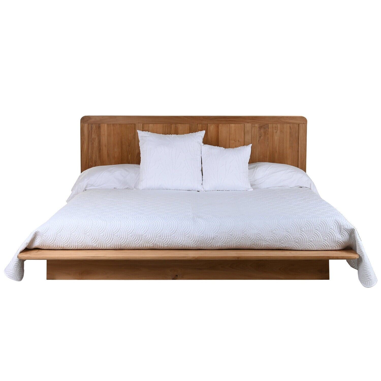 Lit en teck 180x200x75 cm : 55,00 € pour matelas 180x200 cm (MB215339)
