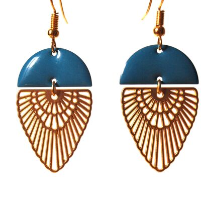 LIVIA turquoise blue Art Deco earrings