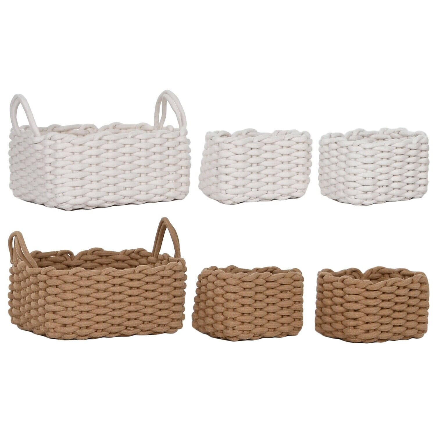 Ensemble de 3 paniers en corde 32x25x15 3 assortiments DC218870