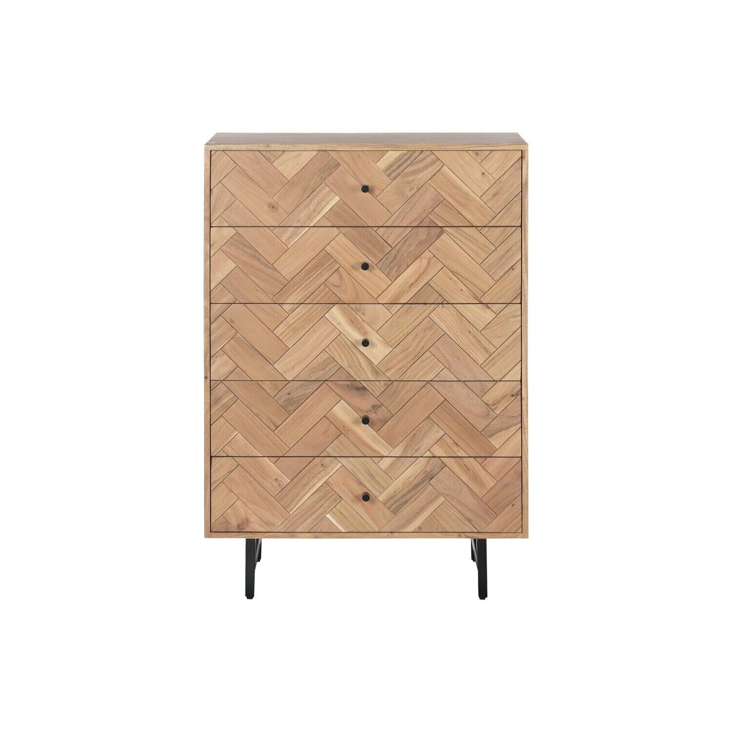 Chiffonnier en métal acacia 80x40x115 MB222425