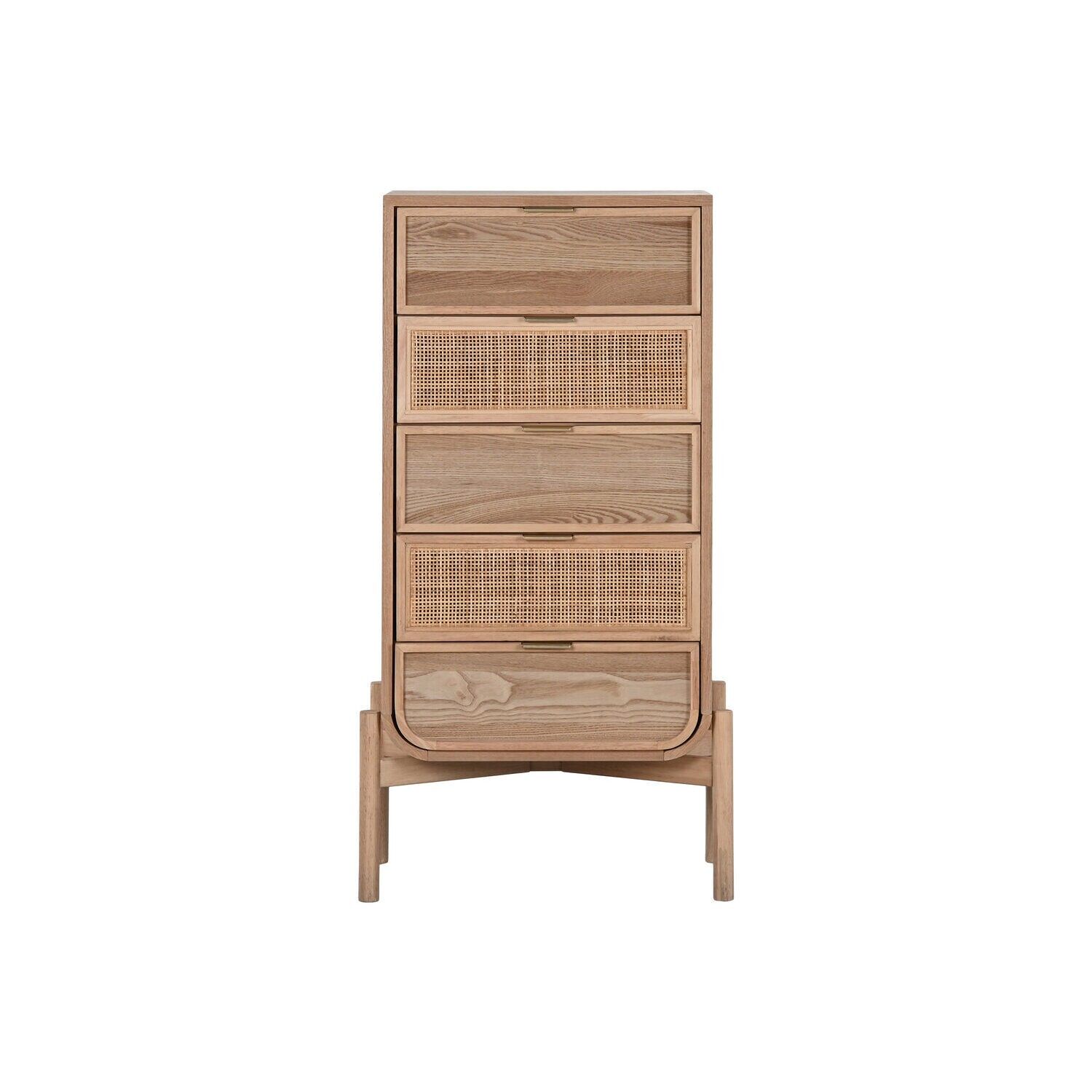 Chiffonnier en rotin sapin 52x35x100 MB215920