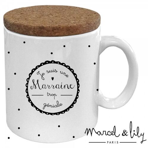 Mug céramique - message - Marraine trop géniale