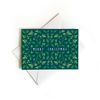 Christmas Card -  Leaf Pattern