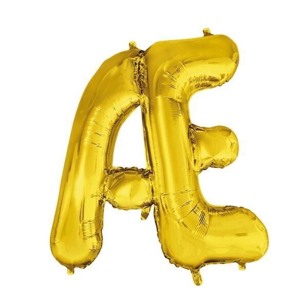 Globo metalizado de 40" × dorado