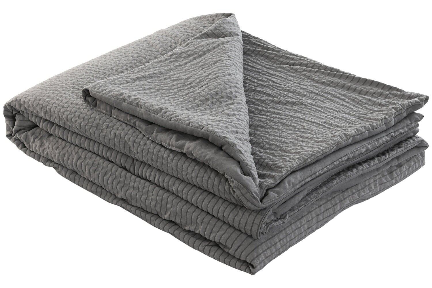 Couette en polyester 180 x 260 cm, 120 g/m², grise, TX219557