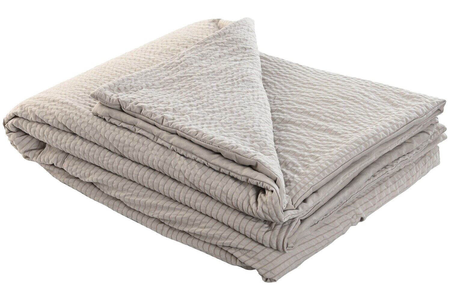 Couvre-lit en polyester 180 x 260 cm, 120 g/m², gris clair TX219553