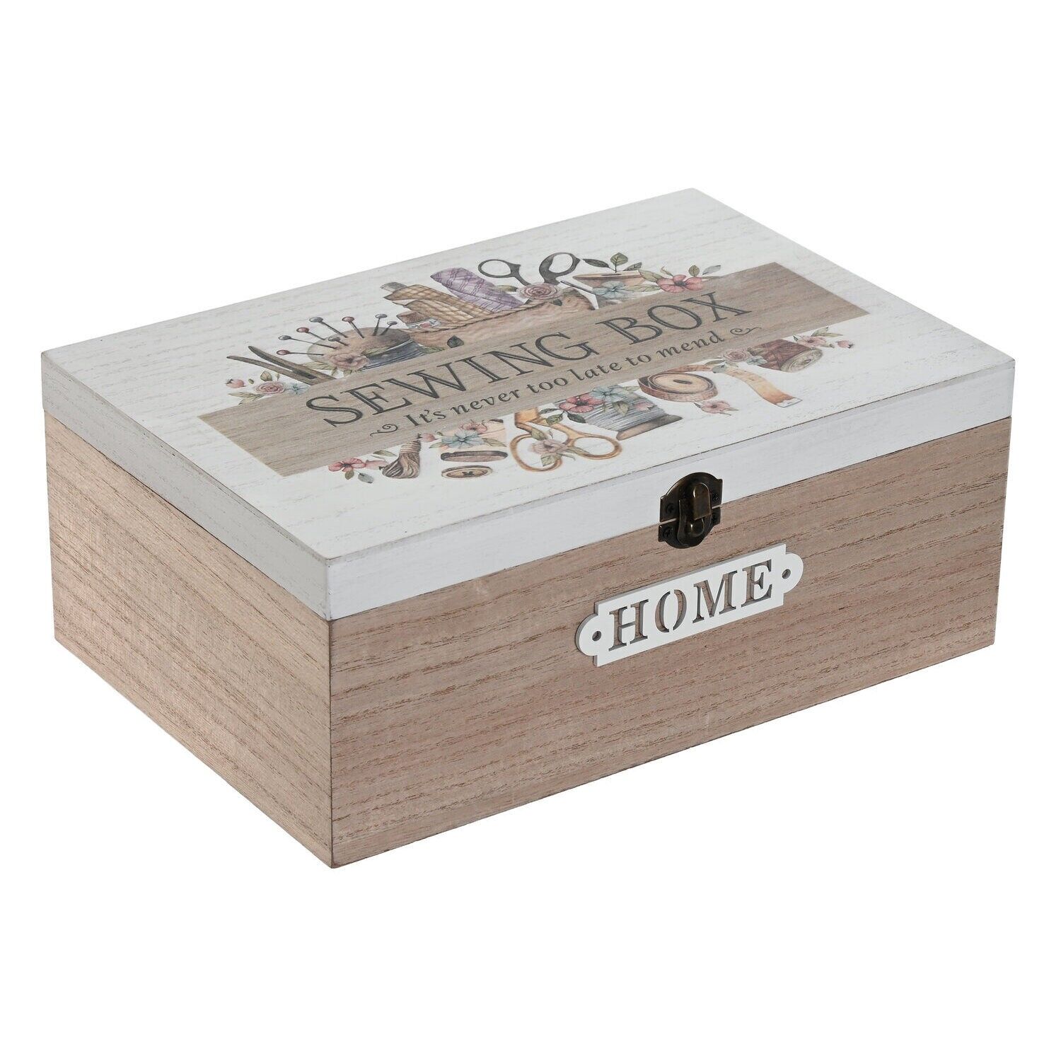 Nähkasten aus MDF, 30x20x12, naturfarben, JO220319