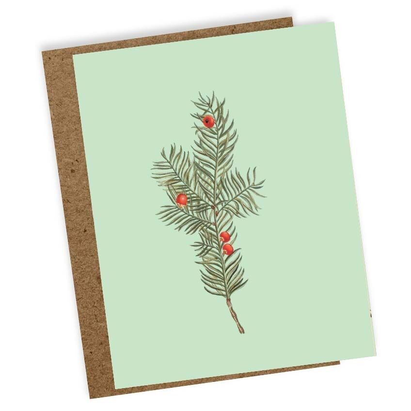 Mini Grußkarte Taxus