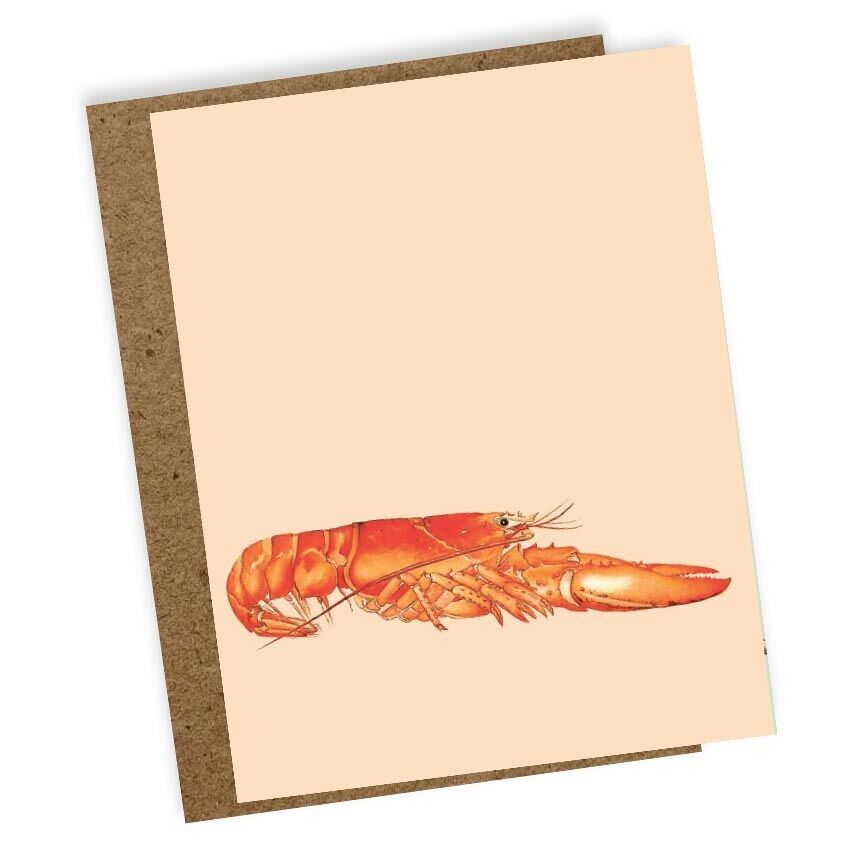 Mini biglietto d'auguri Fred (Aragosta)