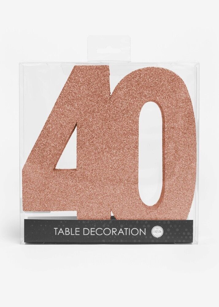 Decoración de mesa oro rosa 40