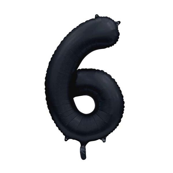 Pallone foil 34" n. 6 nero satinato