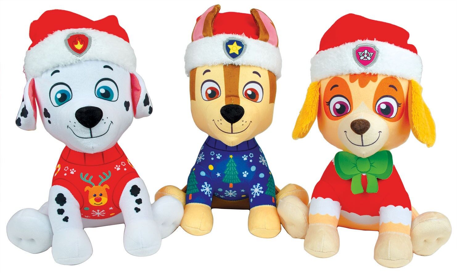 Peluches navideños de la Patrulla Canina de 25 cm