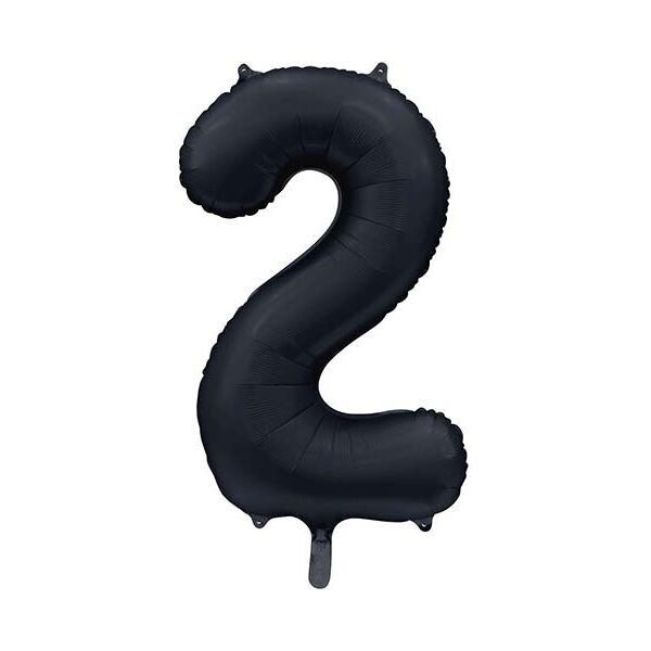 Pallone foil 34" n. 2 nero satinato